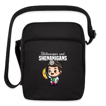 STETHOSCOPES AND SHENANIGANS - DOCTOR GIFT - Upright Crossbody Bag - black - Front