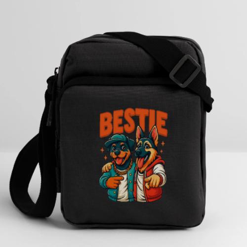 Hip Hop Dog Besties Shirt for Friends & Pet Lovers - Upright Crossbody Bag