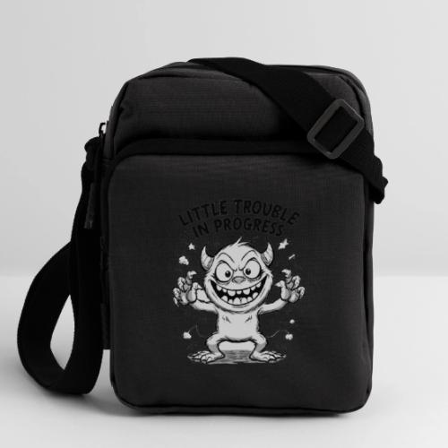 Playful Mischief Demon Illustration - Upright Crossbody Bag
