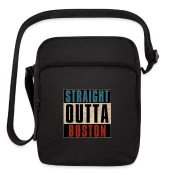 Straight Outta Boston Massachusetts MA - Upright Crossbody Bag - black - Front