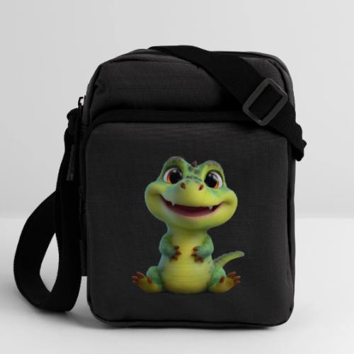 Playful Cartoon Baby Alligator - Upright Crossbody Bag