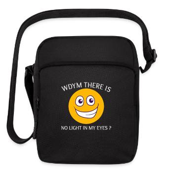 No Light In My Eyes Emo ji - Upright Crossbody Bag - black - Front