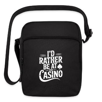 I’d Rather Be at the Casino - Upright Crossbody Bag - black - Front