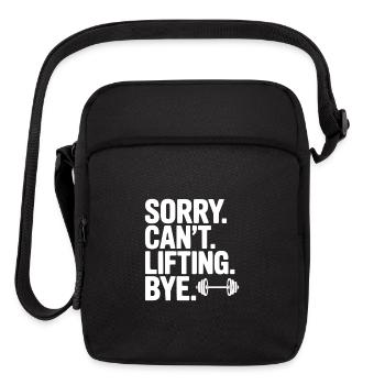 Sorry. Can’t. Lifting. Bye. - Upright Crossbody Bag - black - Front