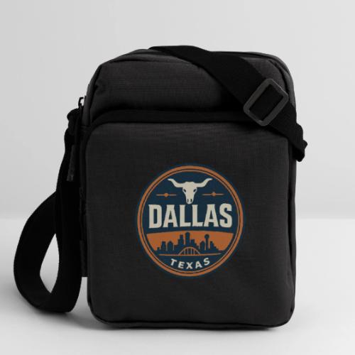 Vintage Dallas Texas Western Skyline Retro Cowboy - Upright Crossbody Bag
