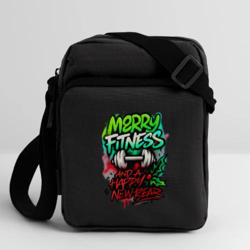 Merry Fitness Christmas Gym Humor - Upright Crossbody Bag