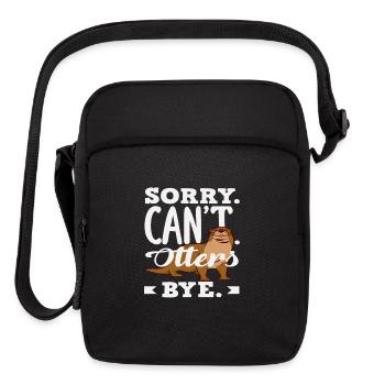 Sea Otter Can't Bye - Upright Crossbody Bag - black - Front