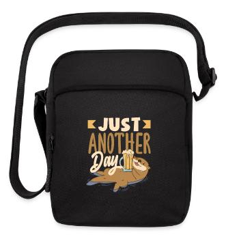 Sea Otter Cartoon Funny Pun Otters - Upright Crossbody Bag - black - Front