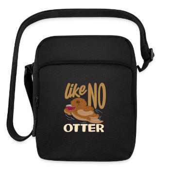 Sea Otter Cartoon Like No Pun - Upright Crossbody Bag - black - Front