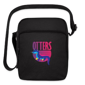 Sea Otter Retro - Upright Crossbody Bag - black - Front