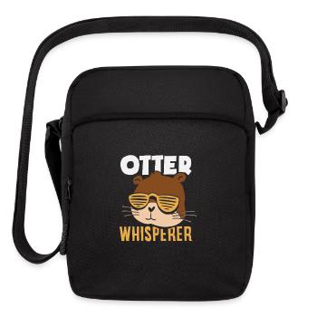 Sea Otter Whisperer - Upright Crossbody Bag - black - Front