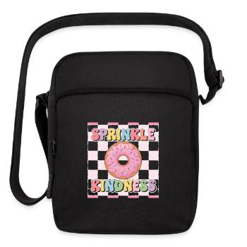 Sprinkle Kindness Donut Graphic design for men  - Upright Crossbody Bag - black - Front