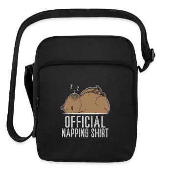 Official Napping shirt Capybara Lover - Upright Crossbody Bag - black - Front