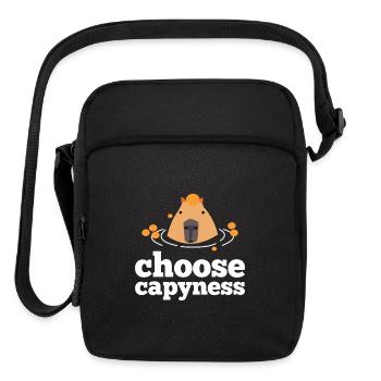 Choose Capyness Capybara Funny Capy - Upright Crossbody Bag - black - Front