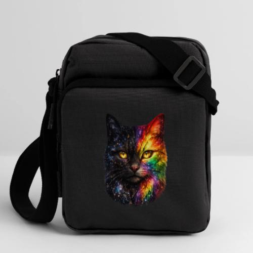 Cosmic Galaxy Rainbow Cat - Upright Crossbody Bag
