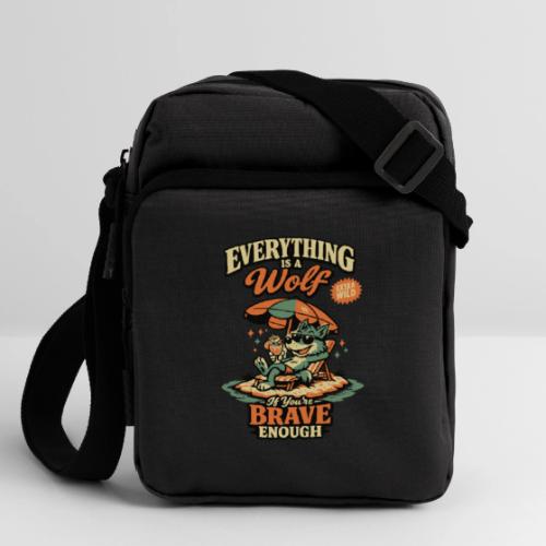 Everything Is A Wolf – Retro Chill - Upright Crossbody Bag