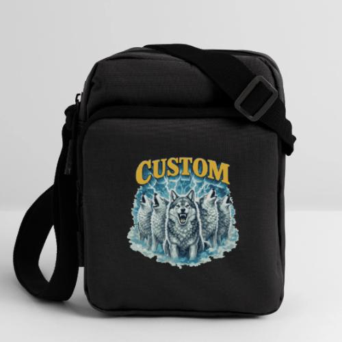 Custom Wolf Pack Howling Moon Vintage Wilderness - Upright Crossbody Bag