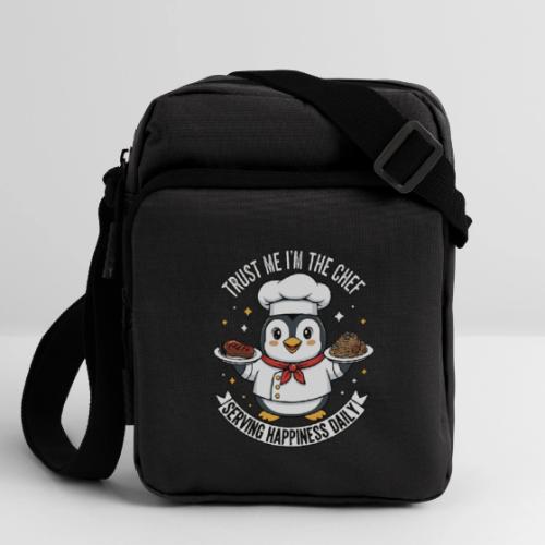 cute Penguin Chef-Funny Cartoon Daily Happiness - Upright Crossbody Bag
