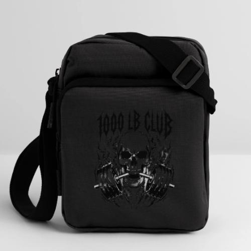 1000 LB Club Skull Barbell Powerlif - Upright Crossbody Bag