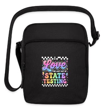 Last Day of State Testing Celebration - Upright Crossbody Bag - black - Front