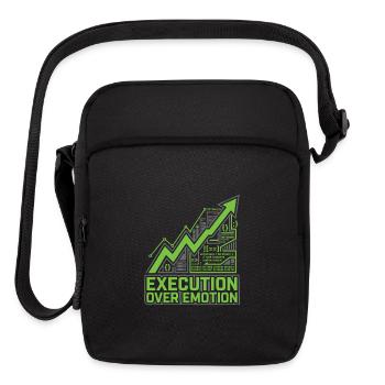 Execution Over Emotion Geometric Tech Design - Upright Crossbody Bag - black - Front