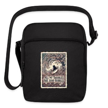 All My Troubles Are Soap Bubbles - Upright Crossbody Bag - black - Front