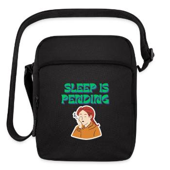 Sleep Is Pending Tee - Upright Crossbody Bag - black - Front