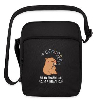 All My Troubles Are Soap Bubbles - Upright Crossbody Bag - black - Front