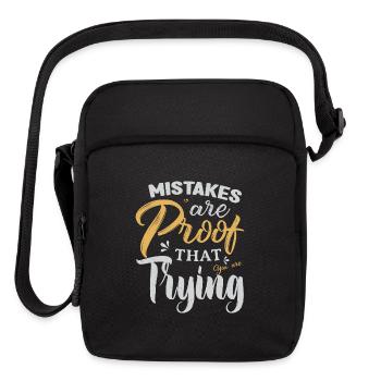 Mistakes Are Proof That You Are Trying Motivation - Upright Crossbody Bag - black - Front