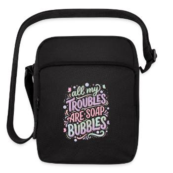 All My Troubles Are Soap Bubbles - Upright Crossbody Bag - black - Front