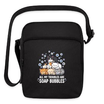 All My Troubles Are Soap Bubbles - Upright Crossbody Bag - black - Front