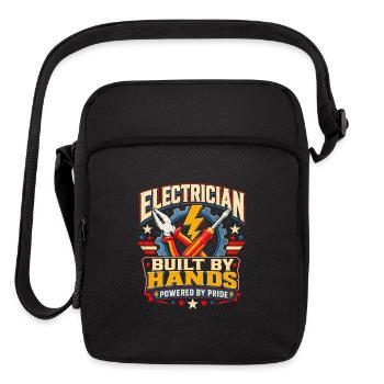 Electrician Pride Built by Hands - Upright Crossbody Bag - black - Front