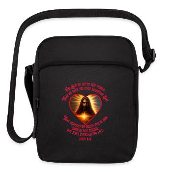 Bible - John 3 16 - Upright Crossbody Bag - black - Front