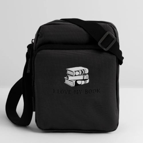 I love my book t-shirt - Upright Crossbody Bag