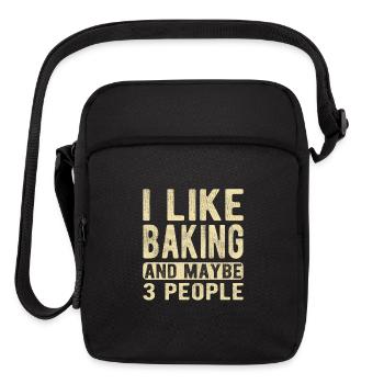 Baking Saying - Upright Crossbody Bag - black - Front