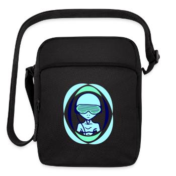 Cool DJ Alien Extraterrestrial Music Club Party - Upright Crossbody Bag - black - Front