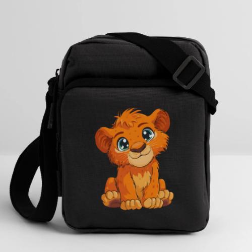 Sweet Cartoon Lion Cub with Big Innocent Eyes - Upright Crossbody Bag