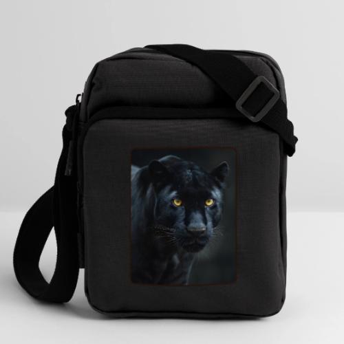 Black Panther Glowing Eyes Design - Upright Crossbody Bag