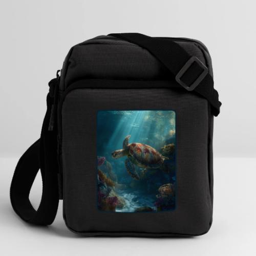 Sea Turtle Coral Reef Design - Upright Crossbody Bag