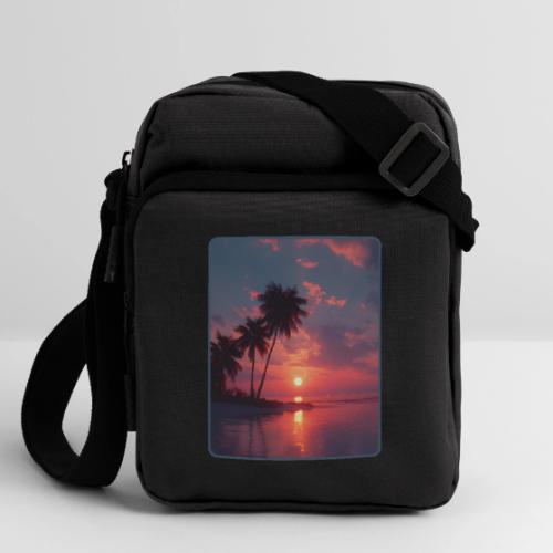 Tropical Sunset Ocean Reflection Design - Upright Crossbody Bag