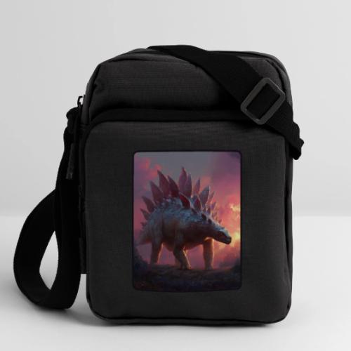 Stegosaurus Sunset Forest Design - Upright Crossbody Bag