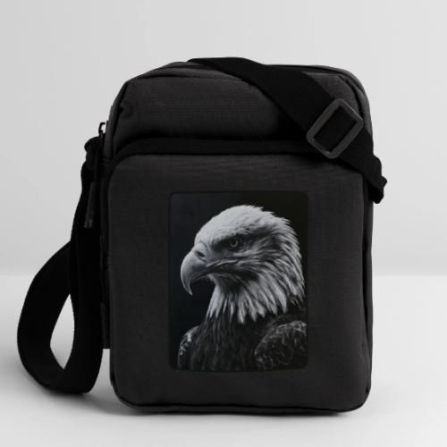 Black White Bald Eagle Design - Upright Crossbody Bag