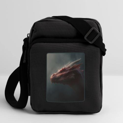 Red Dragon Fog Portrait Design - Upright Crossbody Bag