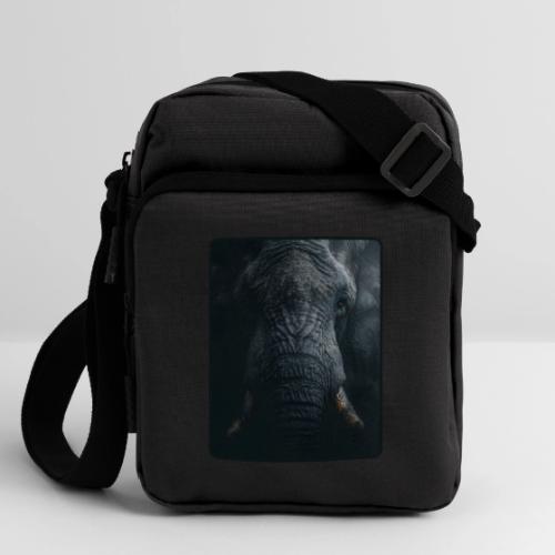 Shadow Elephant Intense Eyes Design - Upright Crossbody Bag