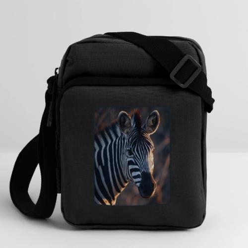 Majestic Zebra Sunset Portrait Design - Upright Crossbody Bag