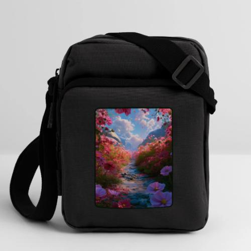 Dreamy Cosmos Valley Landscape Art - Upright Crossbody Bag