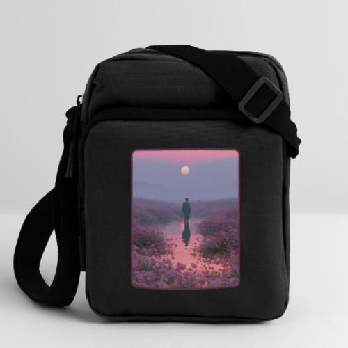 Ethereal Sunset Flower Field Art - Upright Crossbody Bag