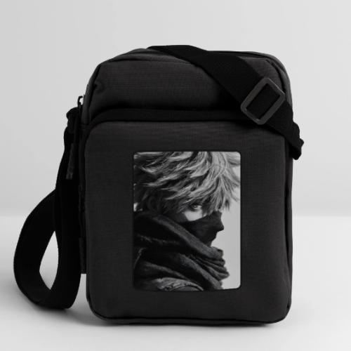 Battle-Worn Ninja Portrait - Upright Crossbody Bag
