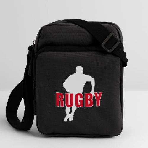 Bold Rugby Action Silhouette - Upright Crossbody Bag