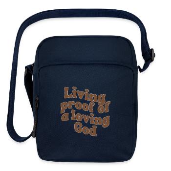 Living Proof Of A Loving God - Upright Crossbody Bag - navy - Front